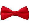 Fliege und Einstecktuch aus Rotem Satin