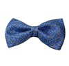 Fliege und Seidentaschentuch Blau Frankreich Paisley Blau