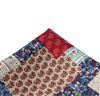 Seidentaschentuch Patchwork Blau und Rot