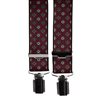 Elastische Hosenträger Bordeaux Blumen