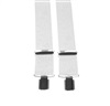 Weißes Elastisches Hosenträger aus Kaschmir