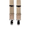 Elastische Kinder Hosenträger Beige Leder