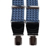Elastische blaue Lederhosenträger mit Dreiecken