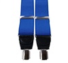 Elastische blaue Hosenträger mit weißen Flecken