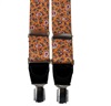 Elastische Hosenträger aus Kaschmirleder in Orange