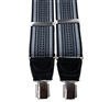 Elastische Hosenträger aus Jacquard-Leder in Grau