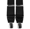 Elastische Leder Hosenträger Schwarz