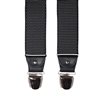 Elastische Hosenträger aus schwarzem Leder mit weißen Flecken