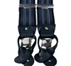 Elastische Hosenträger aus Leder mit Marineblauen Streifen