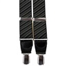 Elastische Hosenträger aus Leder mit dunkelblauen und dunkelgrünen Streifen