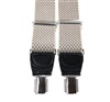 Elastische Hosenträger aus Leder mit Beige-Stein-Muster