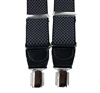 Elastische Hosenträger mit schwarzen Rautenmuster aus Leder