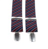 Elastische Hosenträger in Marineblau und Bordeauxstreifen