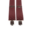 Elastische Hosenträger mit Bordeaux Streifen