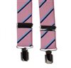 Elastische Hosenträger in Rosa mit blauen Streifen
