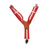 Jungen Hosenträger Rot mit Beige Streifen