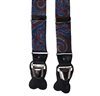 Blauer Seidenhosenträger mit Paisleymuster