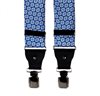 Königsblaue Seidenhosenträger mit Margeriten