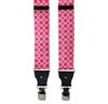 Fuchsia Seiden Hosenträger mit weißen Gliedern