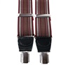 XXL Hosenträger aus Jacquard-Leder Bordeaux